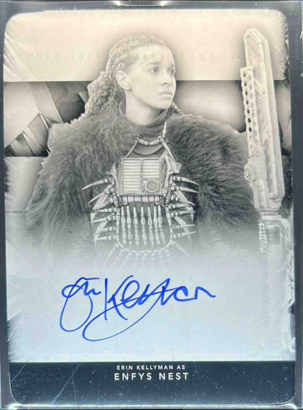 Erin Kellyman 2024 Topps Star Wars Masterwork #A-EK Autographs - Printing Plates Black /1 RAW
