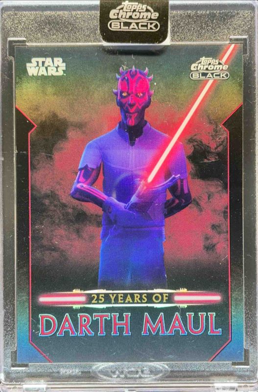Darth Maul 2024 Topps Chrome Black Star Wars #DM-12 25 Years of Darth Maul RAW