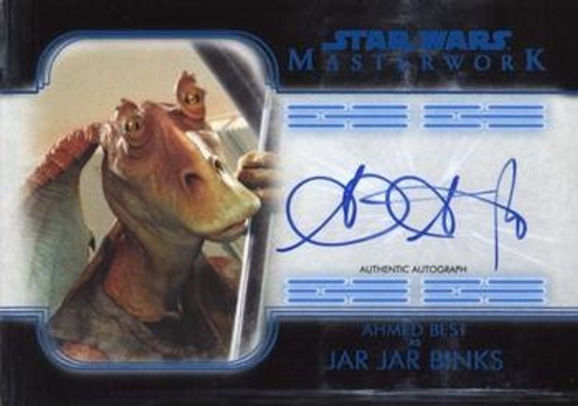 2019 Topps Star Wars Masterwork #A-AB Autographs Blue Foil /99
