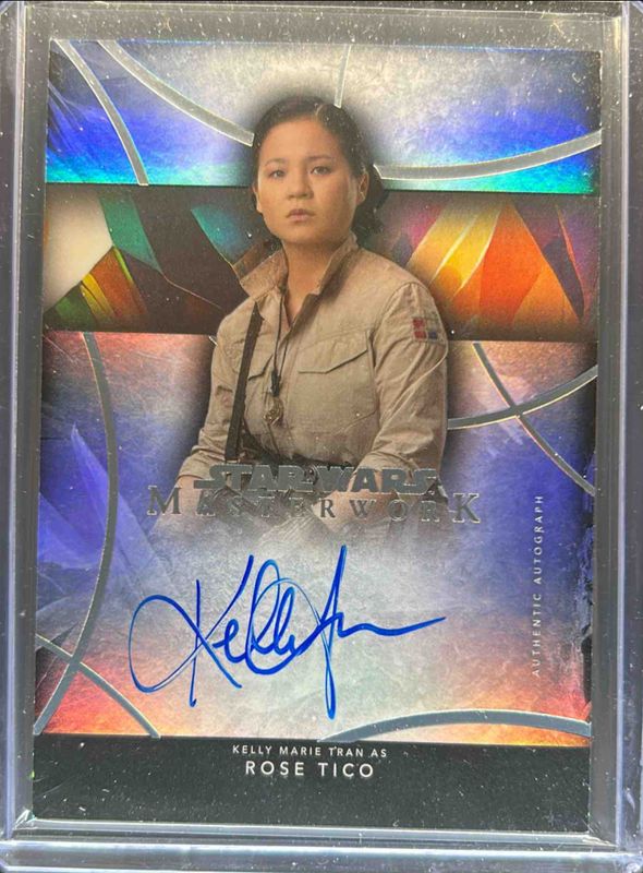 Kelly Marie Tran 2024 Topps Star Wars Masterwork #A-KMT Autographs - Rainbow Foil /50 RAW