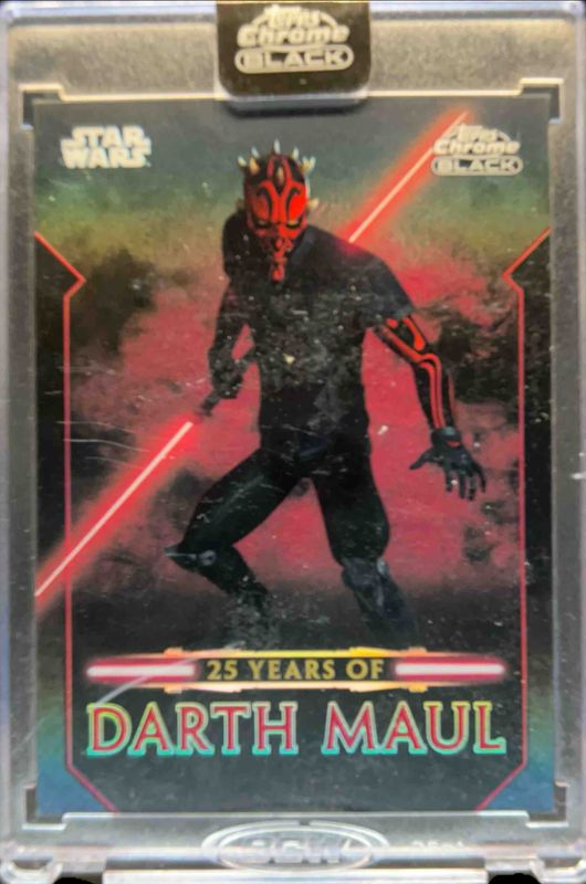 Darth Maul 2024 Topps Chrome Black Star Wars #DM-15 25 Years of Darth Maul RAW
