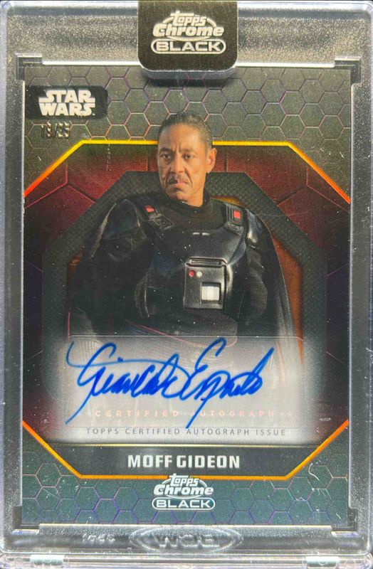2024 Topps Chrome Black Star Wars #ADS-GE Dark Side Autographs - Orange Refractor /25