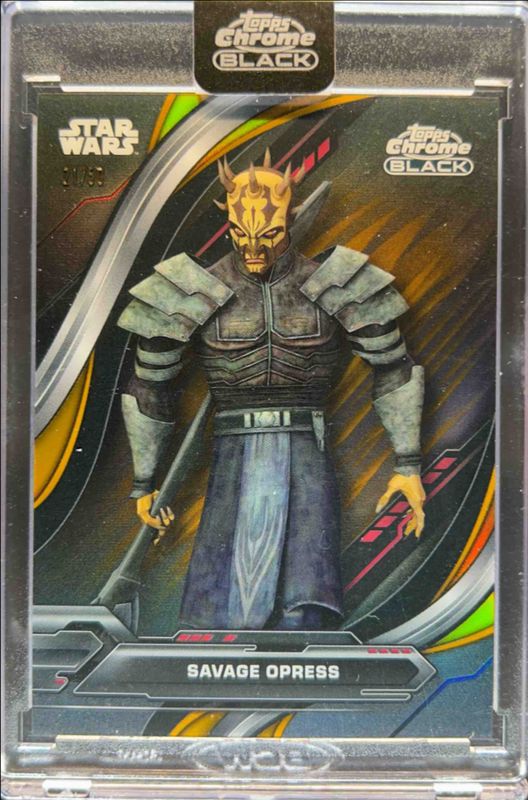 Savage Opress 2024 Topps Chrome Black Star Wars #SP-12 Anime Short Prints - Gold Refractor /50 RAW