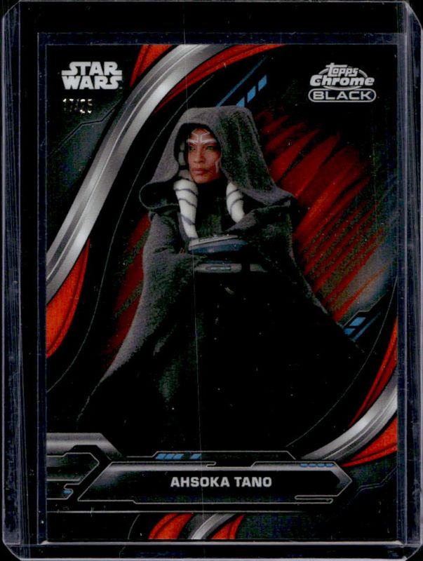 Ahsoka Tano 2024 Topps Chrome Black Star Wars #1 Orange Refractor /25 RAW