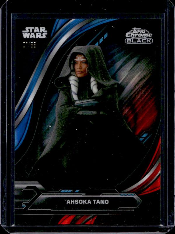 Ahsoka Tano 2024 Topps Chrome Black Star Wars #1 Blue Red Lava Refractor /99 RAW