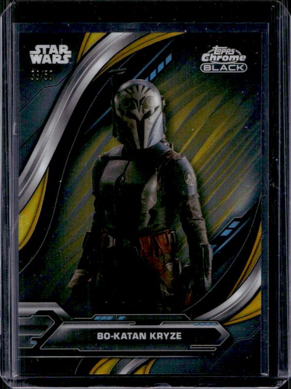 Bo-Katan Kryze 2024 Topps Chrome Black Star Wars #25 Gold Refractor /50 RAW