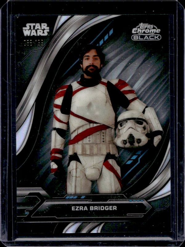 Ezra Bridger 2024 Topps Chrome Black Star Wars #9 Rainbow Refractor /199 RAW