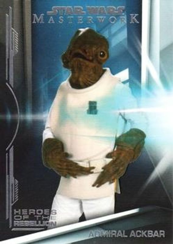 Admiral Ackbar 2019 Topps Star Wars Masterwork #HR-8 Heroes of the Rebellion RAW