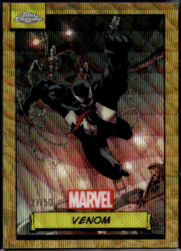Venom 2024 Topps Chrome #62 Gold Wave Refractor /50 Price Guide