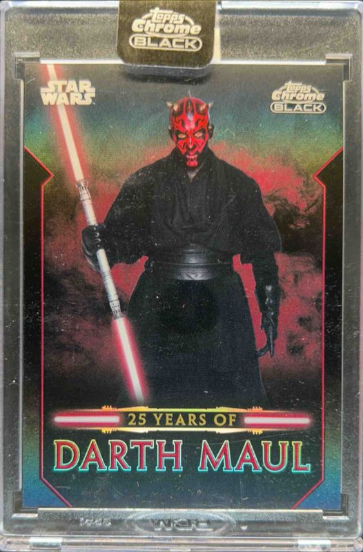 Darth Maul 2024 Topps Chrome Black Star Wars #DM-4 25 Years of Darth Maul RAW