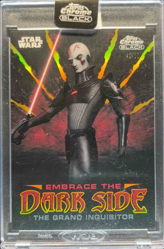 The Grand Inquisitor 2024 Topps Chrome Black Star Wars #ED-8 Embrace The Darkside - Gold Refractor /50 RAW