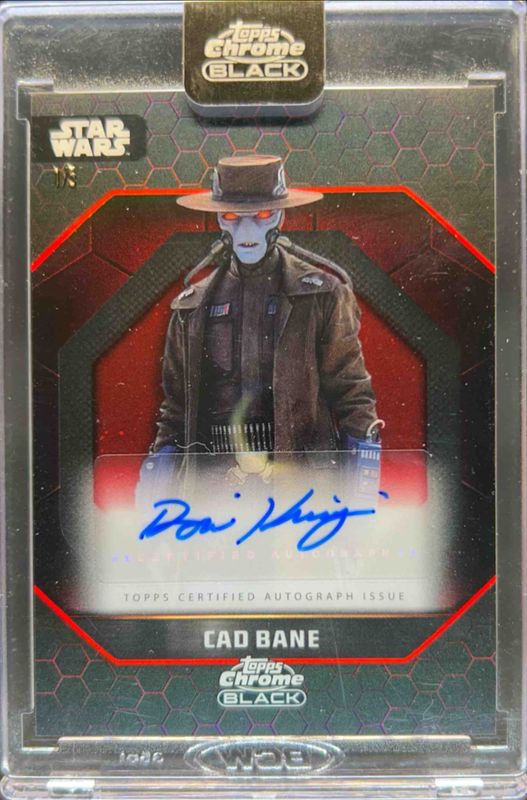 2024 Topps Chrome Black Star Wars #ADS-DK Dark Side Autographs - Red Refractor /5