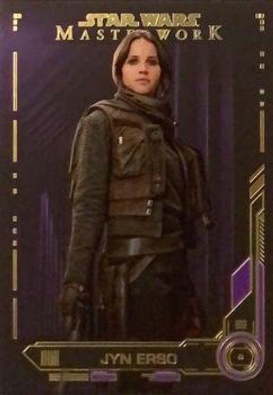 Jyn Erso 2019 Topps Star Wars Masterwork #81 Purple /50 RAW
