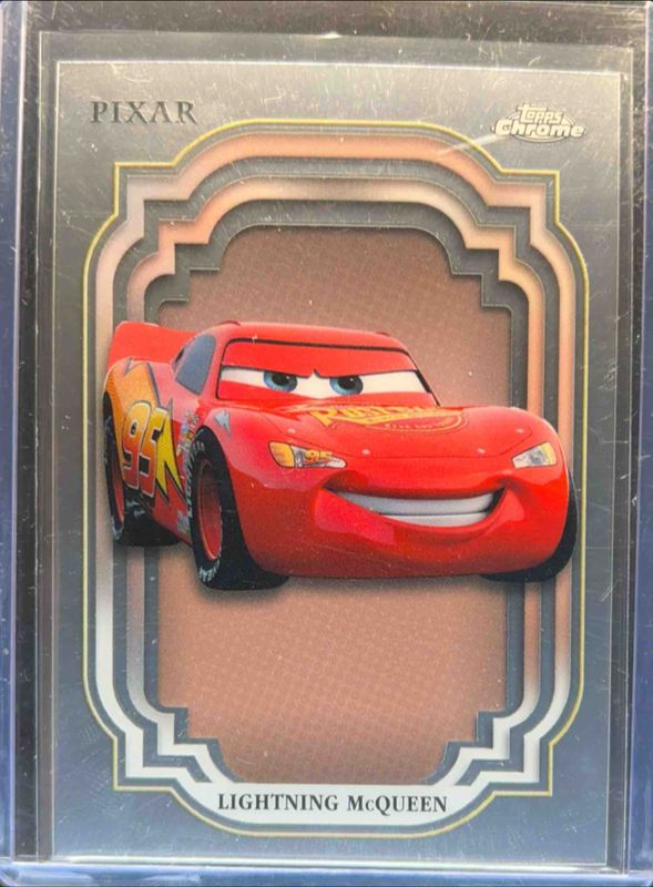 Lightning McQueen 2024 Topps Chrome Disney #116 Base RAW