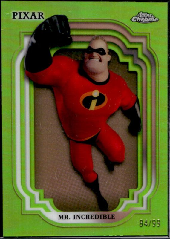 Mr Incredible 2024 Topps Chrome Disney #95 Green Refractor /99 RAW