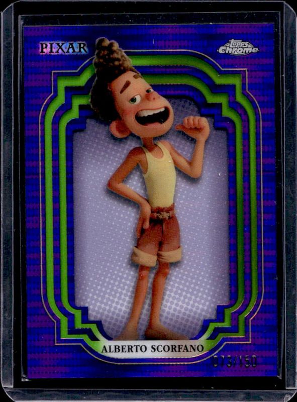Alberto Scorfano 2024 Topps Chrome Disney #179 Purple & Green Pulsar /150 RAW