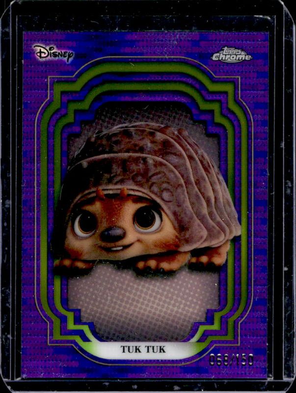 Tuk Tuk 2024 Topps Chrome Disney #177 Purple & Green Pulsar /150 RAW