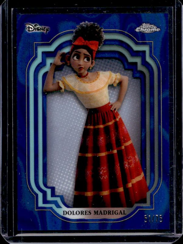 Dolores 2024 Topps Chrome Disney #187 Blue Lava Refractor /75 RAW