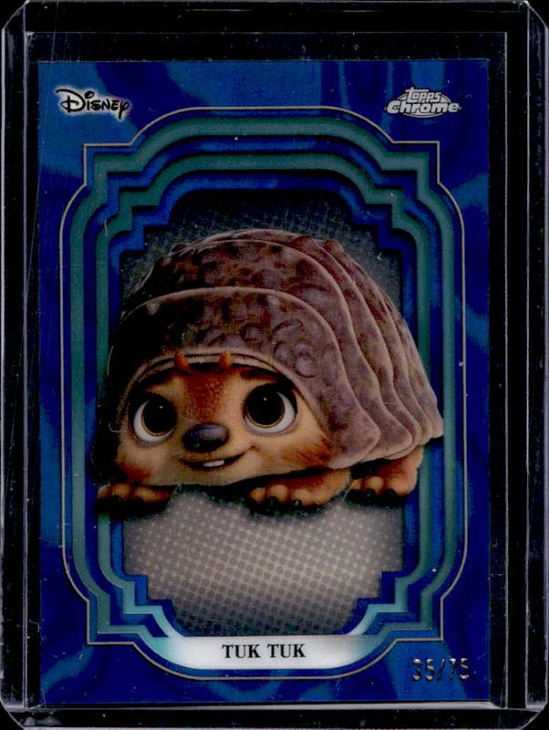 Tuk Tuk 2024 Topps Chrome Disney #177 Blue Lava Refractor /75 RAW