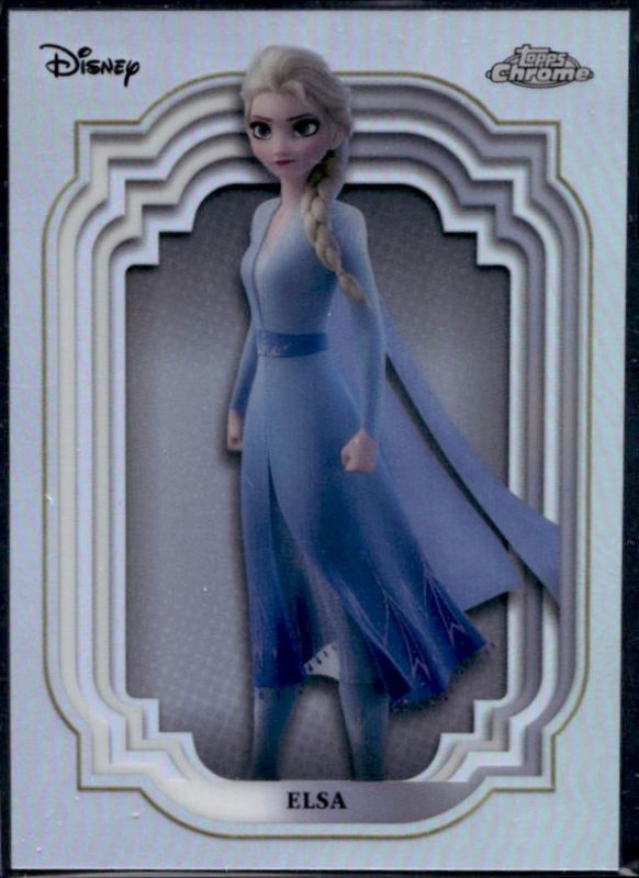 Elsa 2024 Topps Chrome Disney #153 Refractor RAW