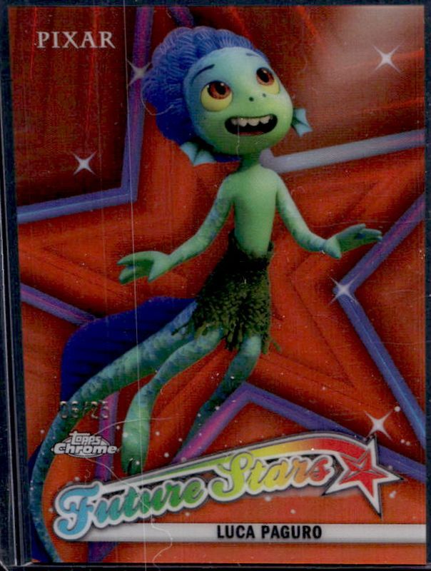 Luca Paguro 2024 Topps Chrome Disney #FS-4 Future Stars - Orange Refractor /25 RAW