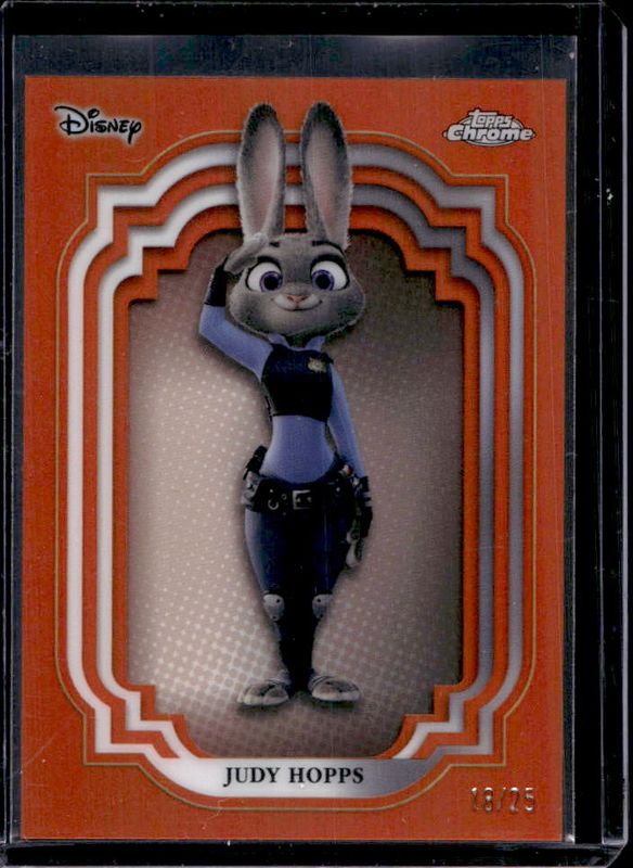 Judy Hopps 2024 Topps Chrome Disney #166 Orange Refractor /25 RAW