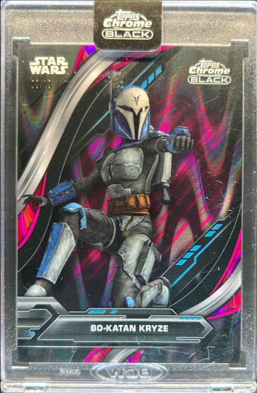 Bo-Katan Kryze 2024 Topps Chrome Black Star Wars #SP-3 Anime Short Prints - Magenta Ray Wave Refractor /10 RAW