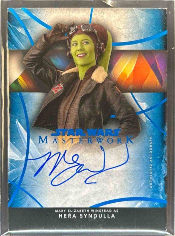 Mary Elizabeth Winstead 2024 Topps Star Wars Masterwork #A-MEW Autographs - Blue Foil /99 RAW