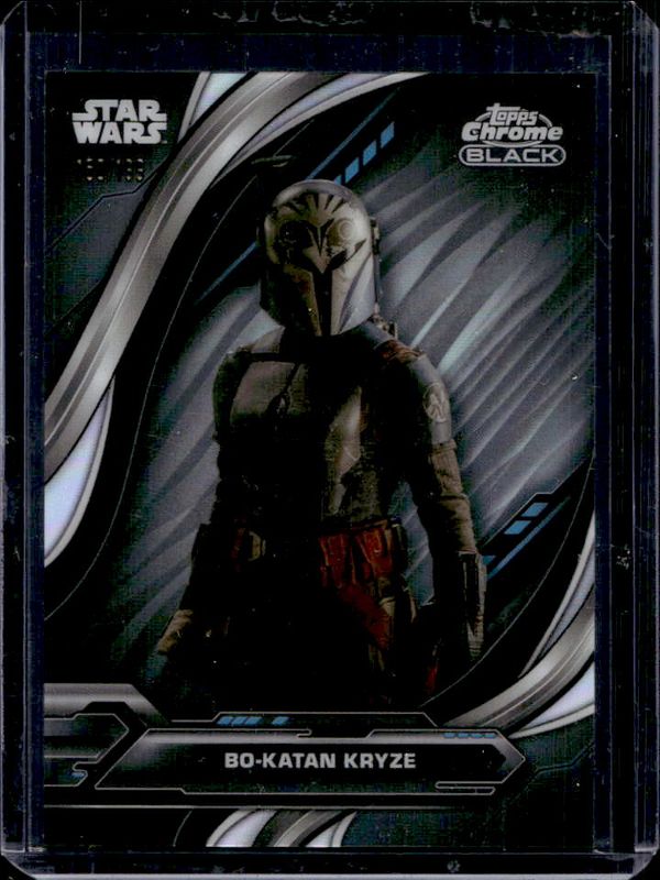 Bo-Katan Kryze 2024 Topps Chrome Black Star Wars #25 Rainbow Refractor /199 RAW