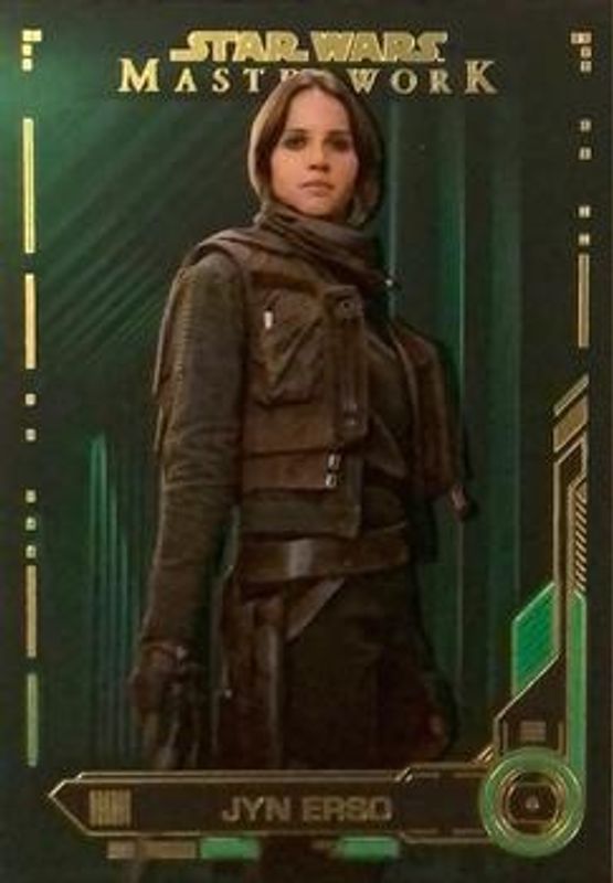 Jyn Erso 2019 Topps Star Wars Masterwork #81 Green /99 RAW