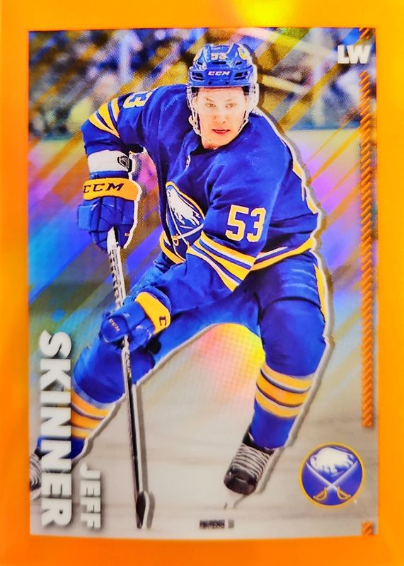 2022 Topps Chrome NHL Sticker Collection #61 Orange Refractor /25