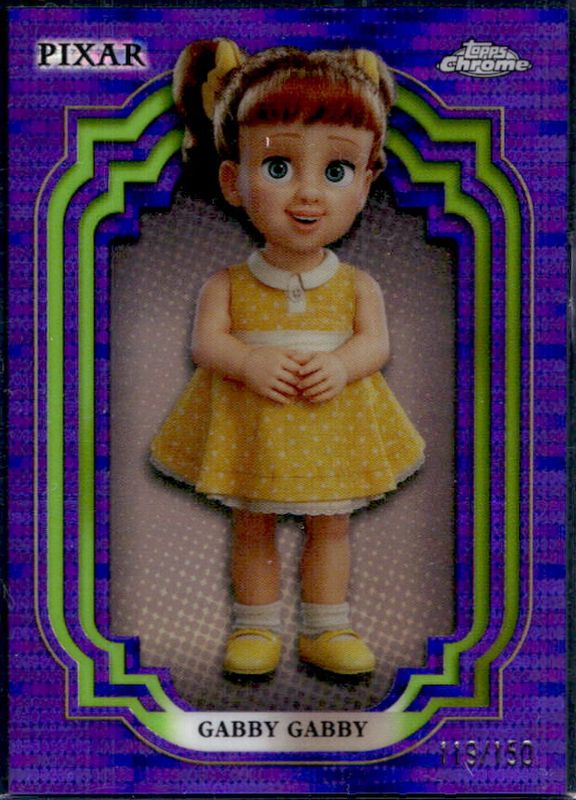 Gabby Gabby 2024 Topps Chrome Disney #73 Purple & Green Pulsar /150 RAW