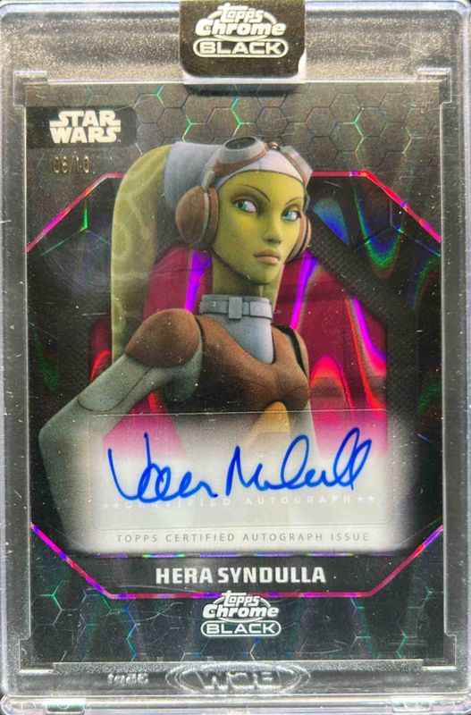 2024 Topps Chrome Black Star Wars #ALS-VM Light Side Autographs - Magenta Ray Wave Refractor /10
