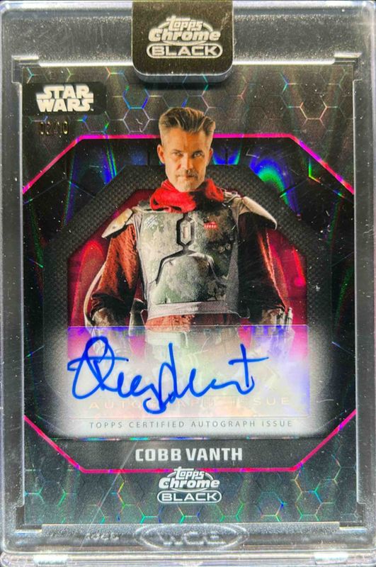2024 Topps Chrome Black Star Wars #ALS-TO Light Side Autographs - Magenta Ray Wave Refractor /10