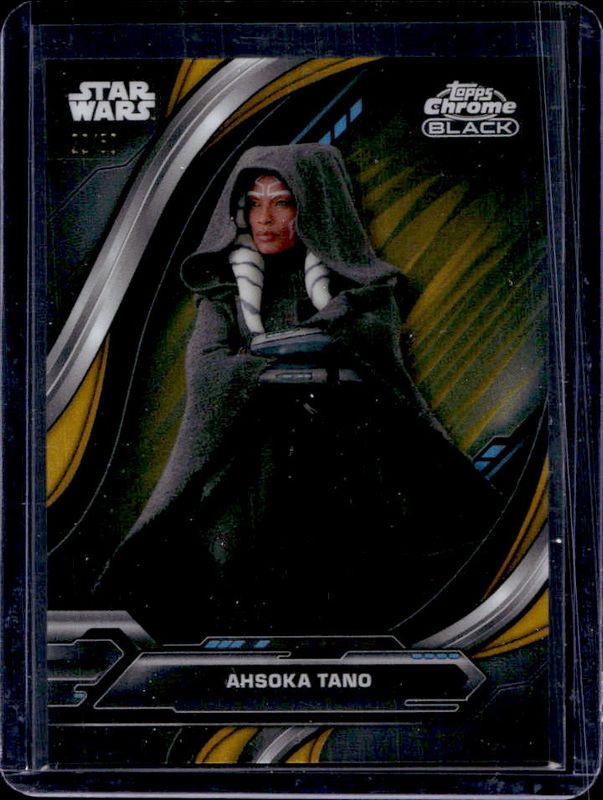 Ahsoka Tano 2024 Topps Chrome Black Star Wars #1 Gold Refractor /50 RAW