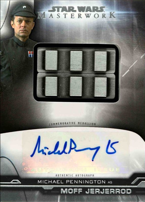Michael Pennington 2019 Topps Star Wars Masterwork #AMC-MPI Autographs Commemorative Artifact Medallions /99 RAW