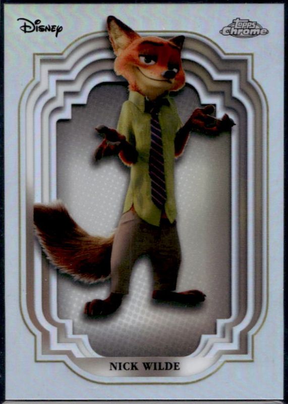 Nick Wilde 2024 Topps Chrome Disney #167 Refractor RAW