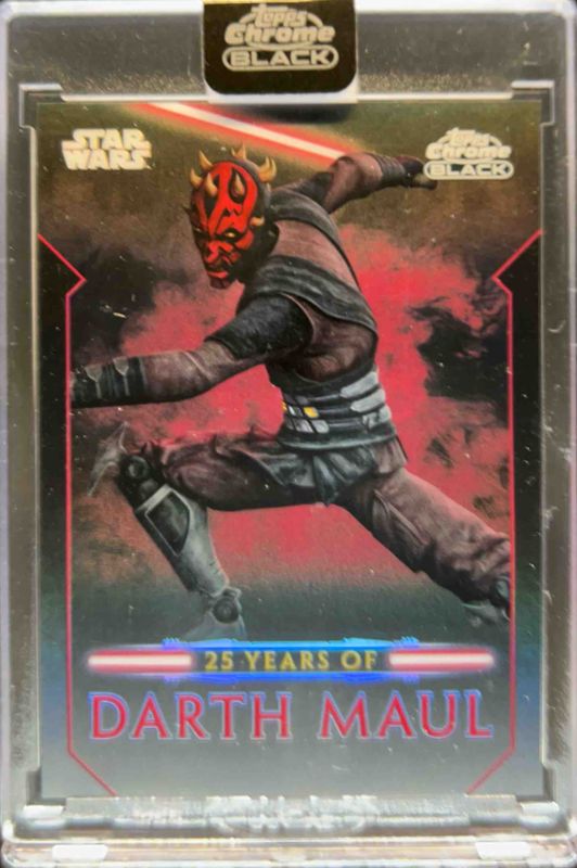 Darth Maul 2024 Topps Chrome Black Star Wars #DM-9 25 Years of Darth Maul RAW