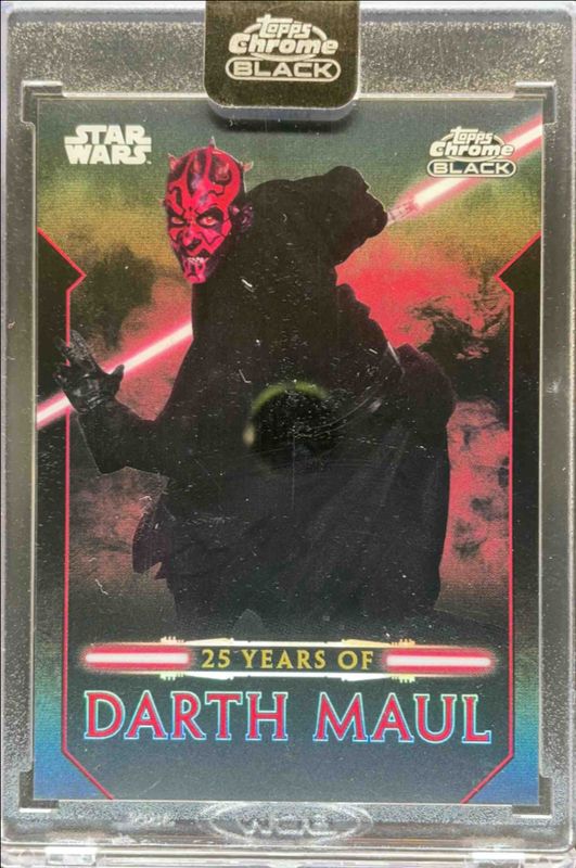 Darth Maul 2024 Topps Chrome Black Star Wars #DM-1 25 Years of Darth Maul RAW