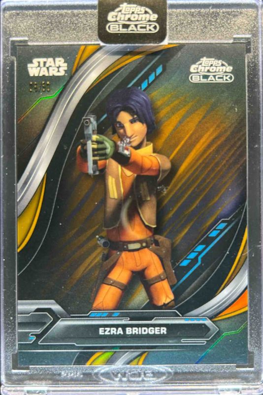Ezra Bridger 2024 Topps Chrome Black Star Wars #SP-15 Anime Short Prints - Gold Refractor /50 RAW