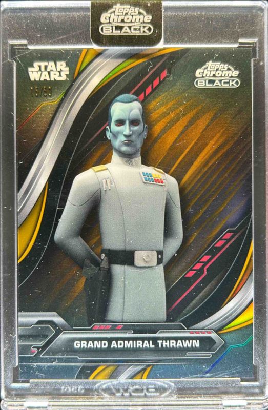 Grand Admiral Thrawn 2024 Topps Chrome Black Star Wars #SP-10 Anime Short Prints - Gold Refractor /50 RAW