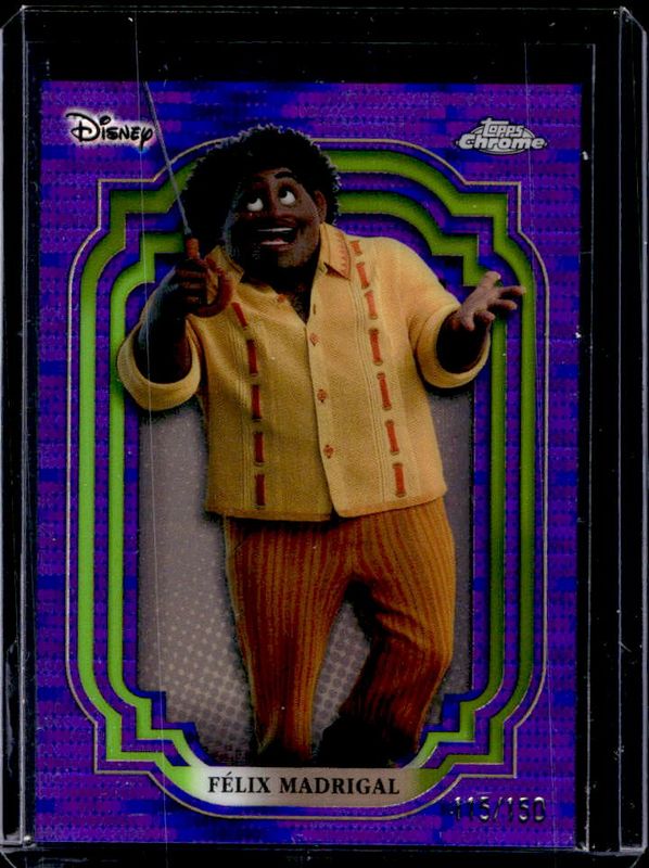 Felix Madrigal 2024 Topps Chrome Disney #188 Purple & Green Pulsar /150 RAW