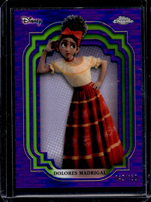 Dolores 2024 Topps Chrome Disney #187 Purple & Green Pulsar /150 RAW