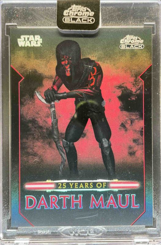 Darth Maul 2024 Topps Chrome Black Star Wars #DM-13 25 Years of Darth Maul RAW