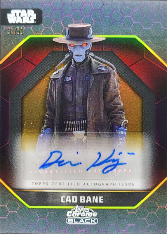 2024 Topps Chrome Black Star Wars #ADS-DK Dark Side Autographs - Gold Refractor /50