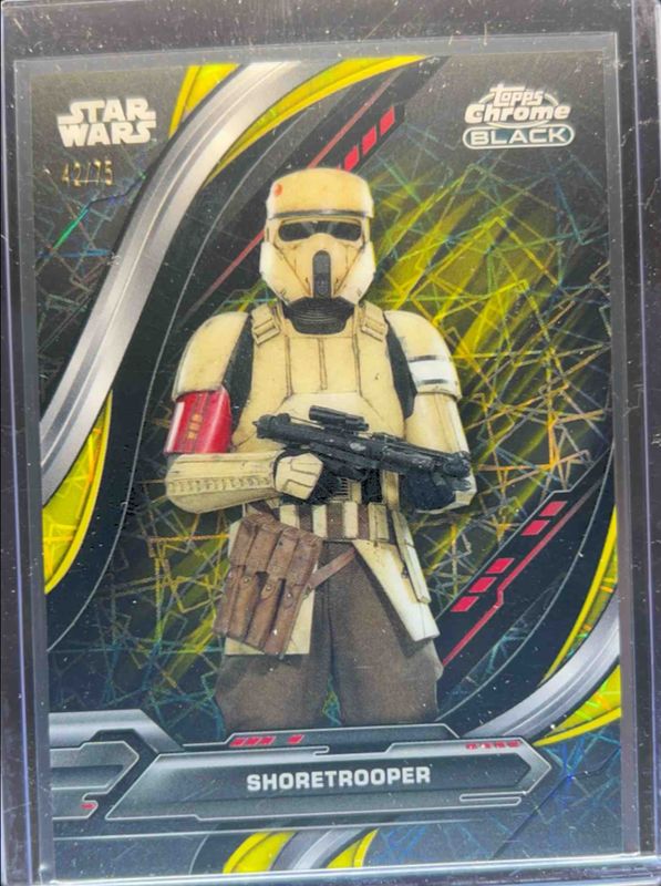 2024 Topps Chrome Black Star Wars #96 Yellow Lazer Refractor /75