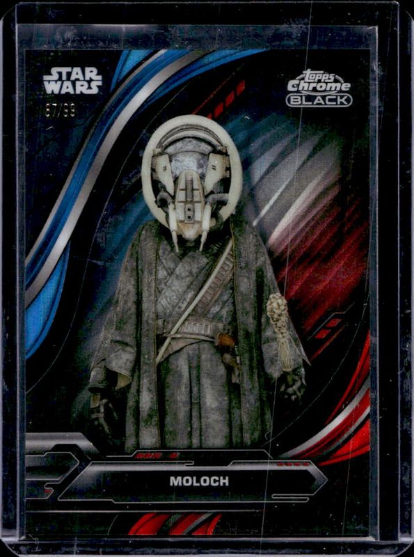 2024 Topps Chrome Black Star Wars #79 Blue Red Lava Refractor /99