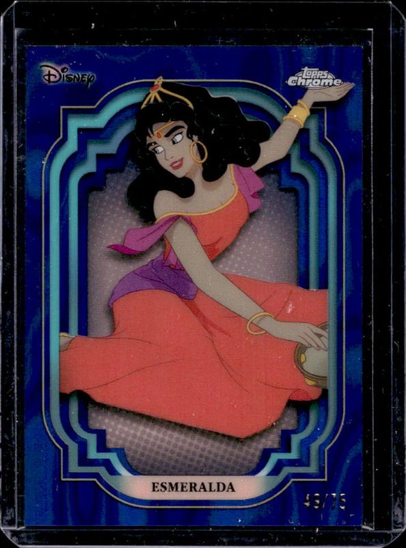 Esmeralda 2024 Topps Chrome Disney #77 Blue Lava Refractor /75 RAW