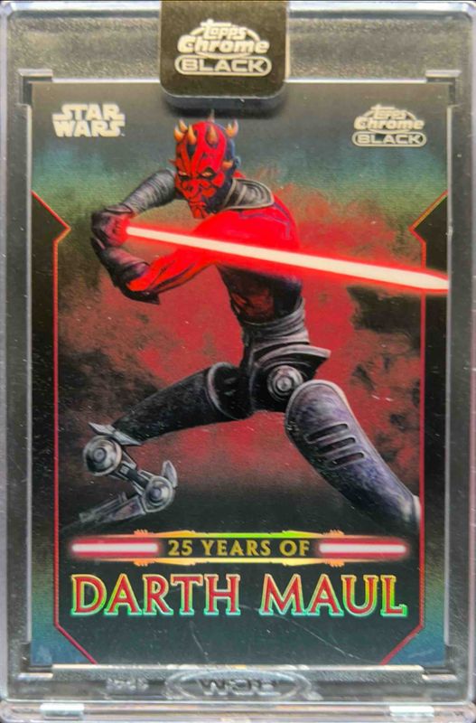 Darth Maul 2024 Topps Chrome Black Star Wars #DM-16 25 Years of Darth Maul RAW
