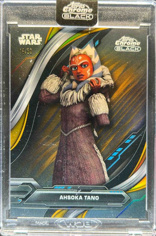 Ahsoka Tano 2024 Topps Chrome Black Star Wars #SP-1 Anime Short Prints - Gold Refractor /50 RAW
